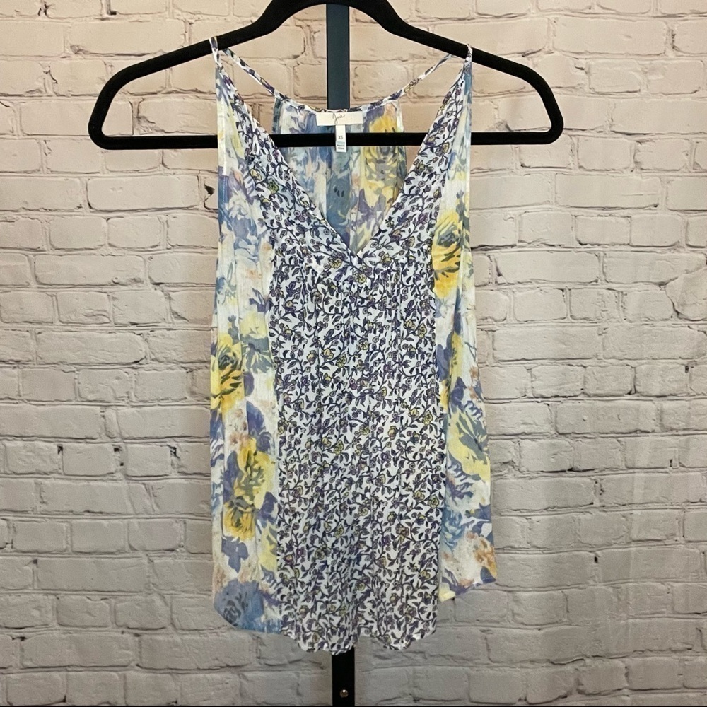 Joie Silk Multi Printed Sleeveless Blouse Size Extra Small